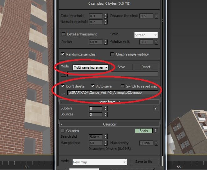Flickers on Vray render in 3ds max 